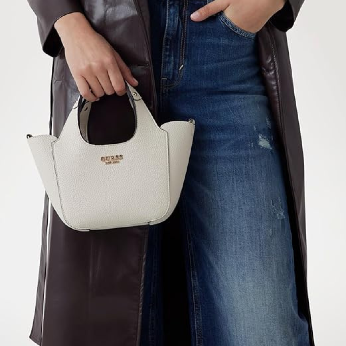 GUESS CALISTA 2 IN 1 MINI HANDTASCHE - OFFWHT