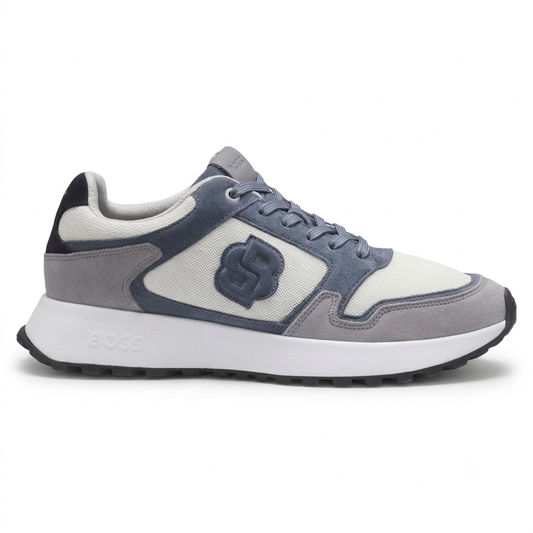 BOSS Suede-Trim Trainers with Double B Monogram